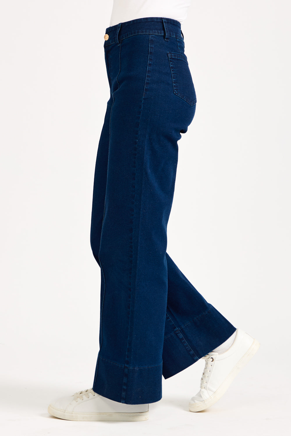 Denim Wash Wide Leg Jeans