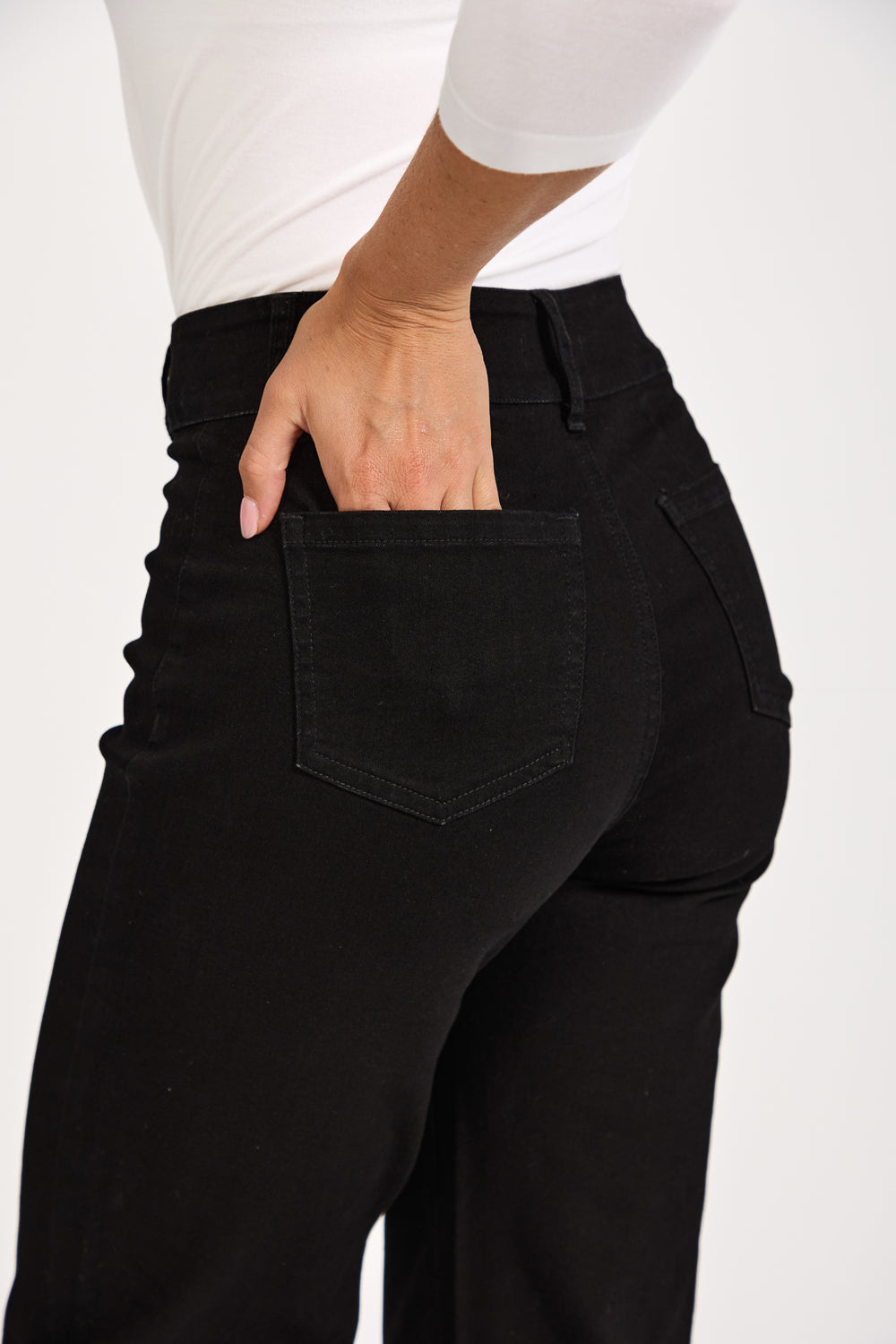 Denim Wash Wide Leg Jeans