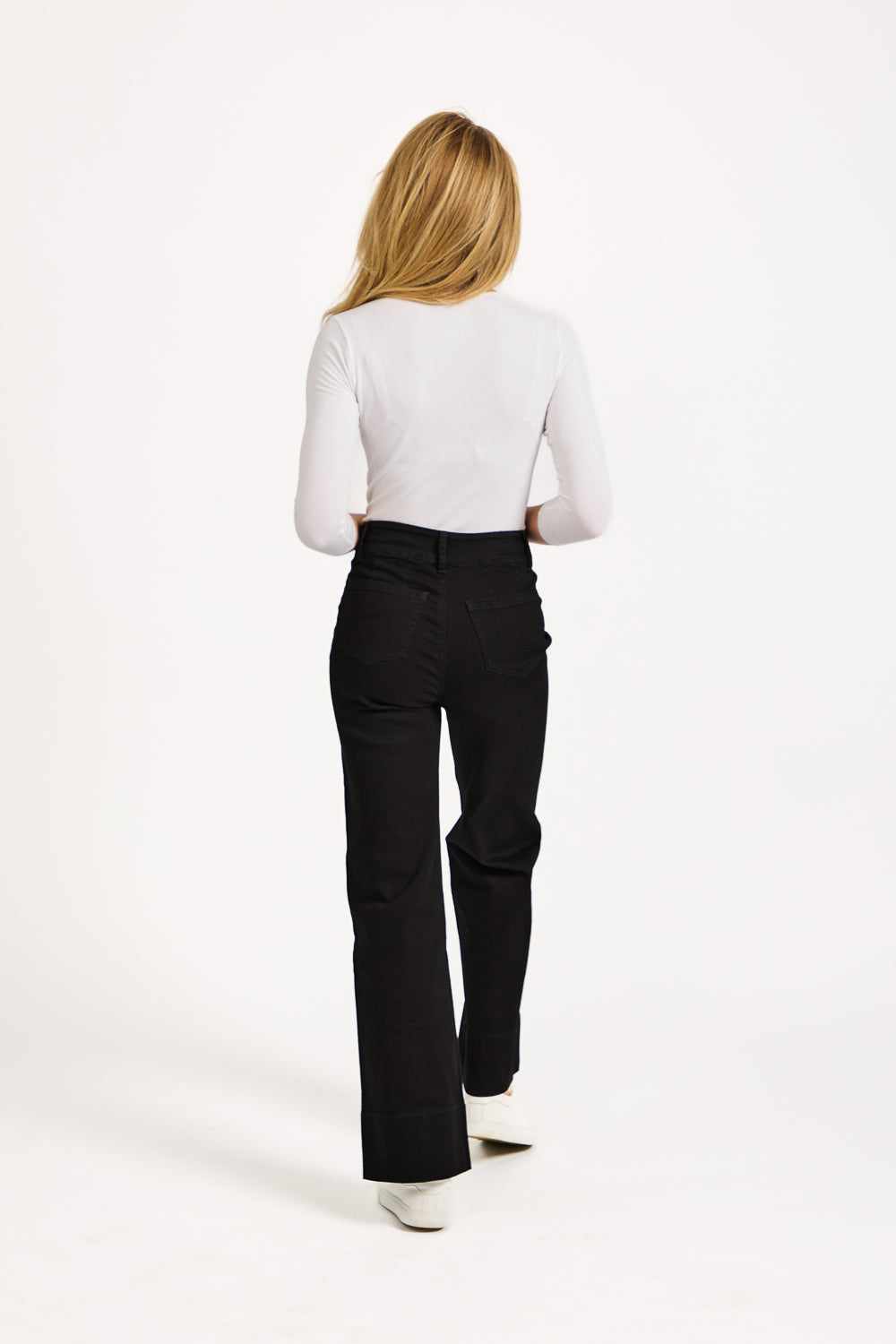 Denim Wash Wide Leg Jeans