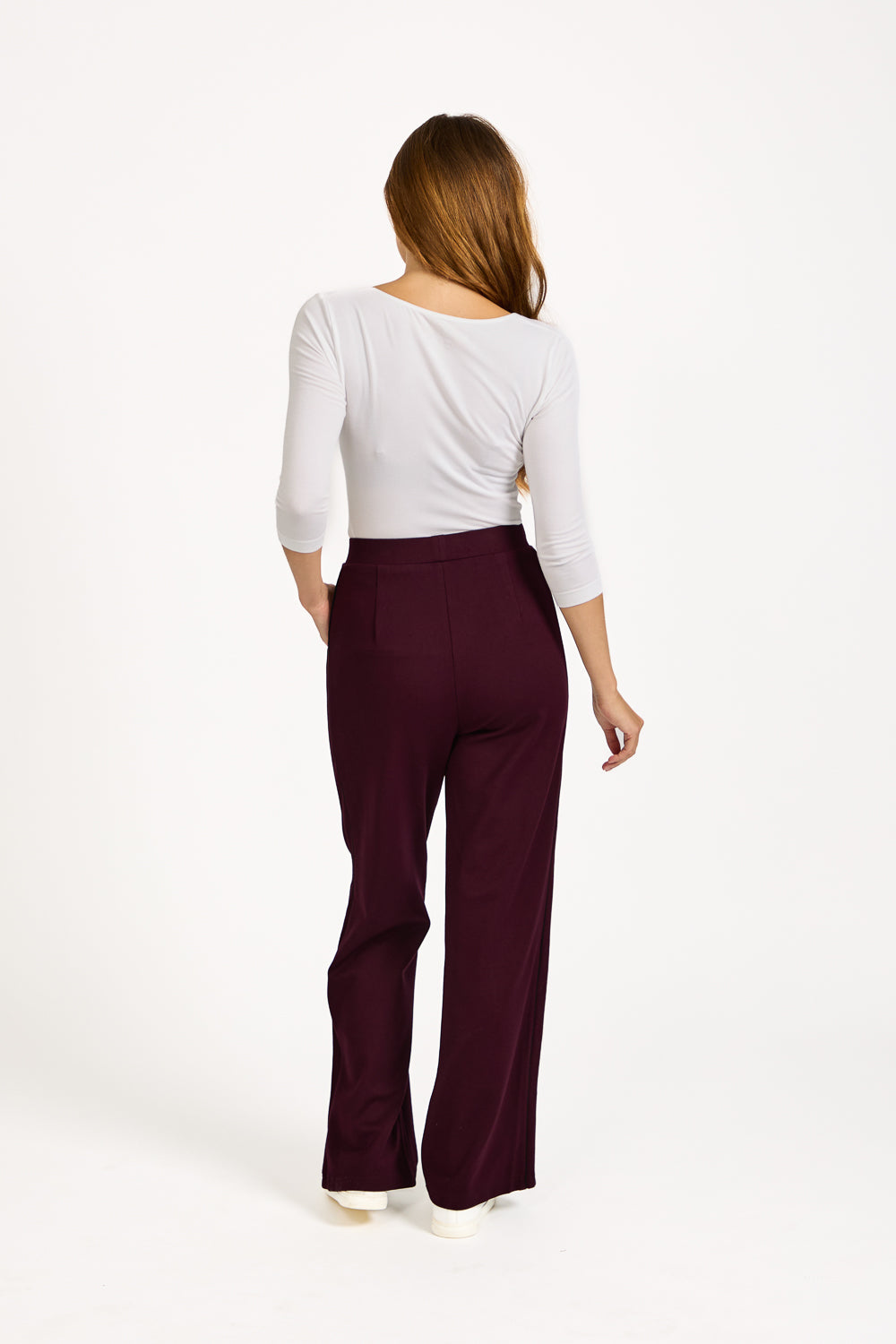 Wide Leg Piped Seam Trousers