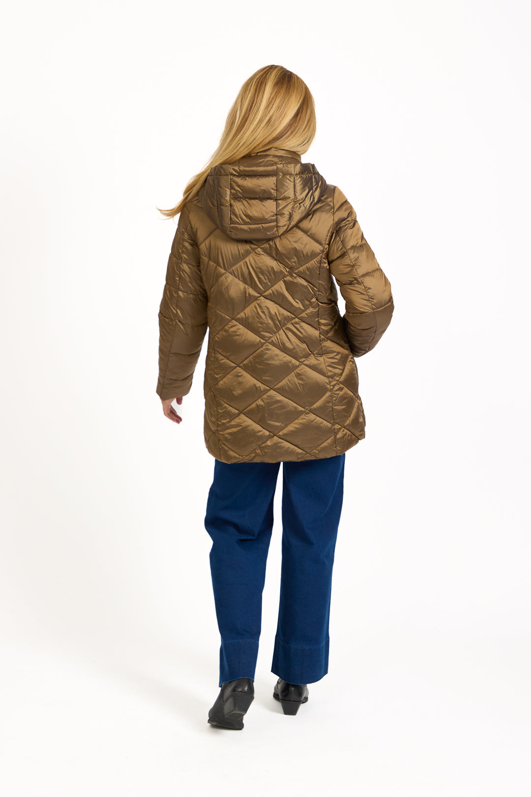 Diamond Quilted Jacket With Adjustable Hood