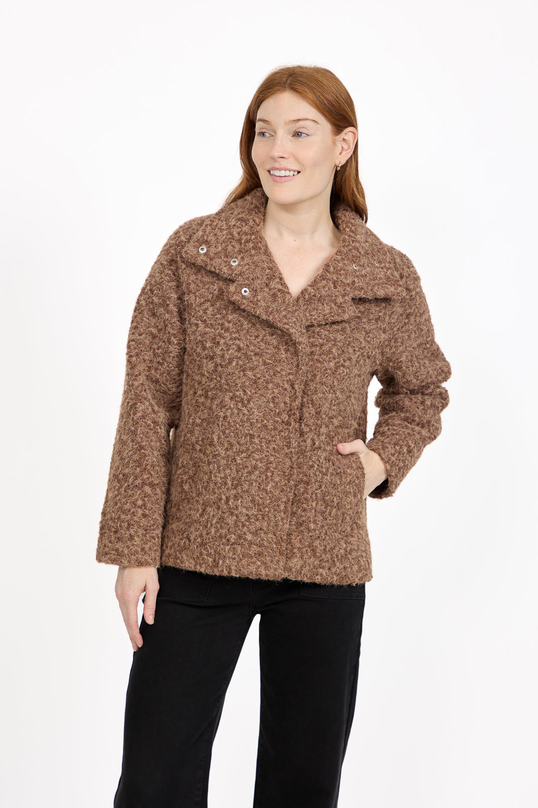 Faux Fur Fluffy Boxy Jacket