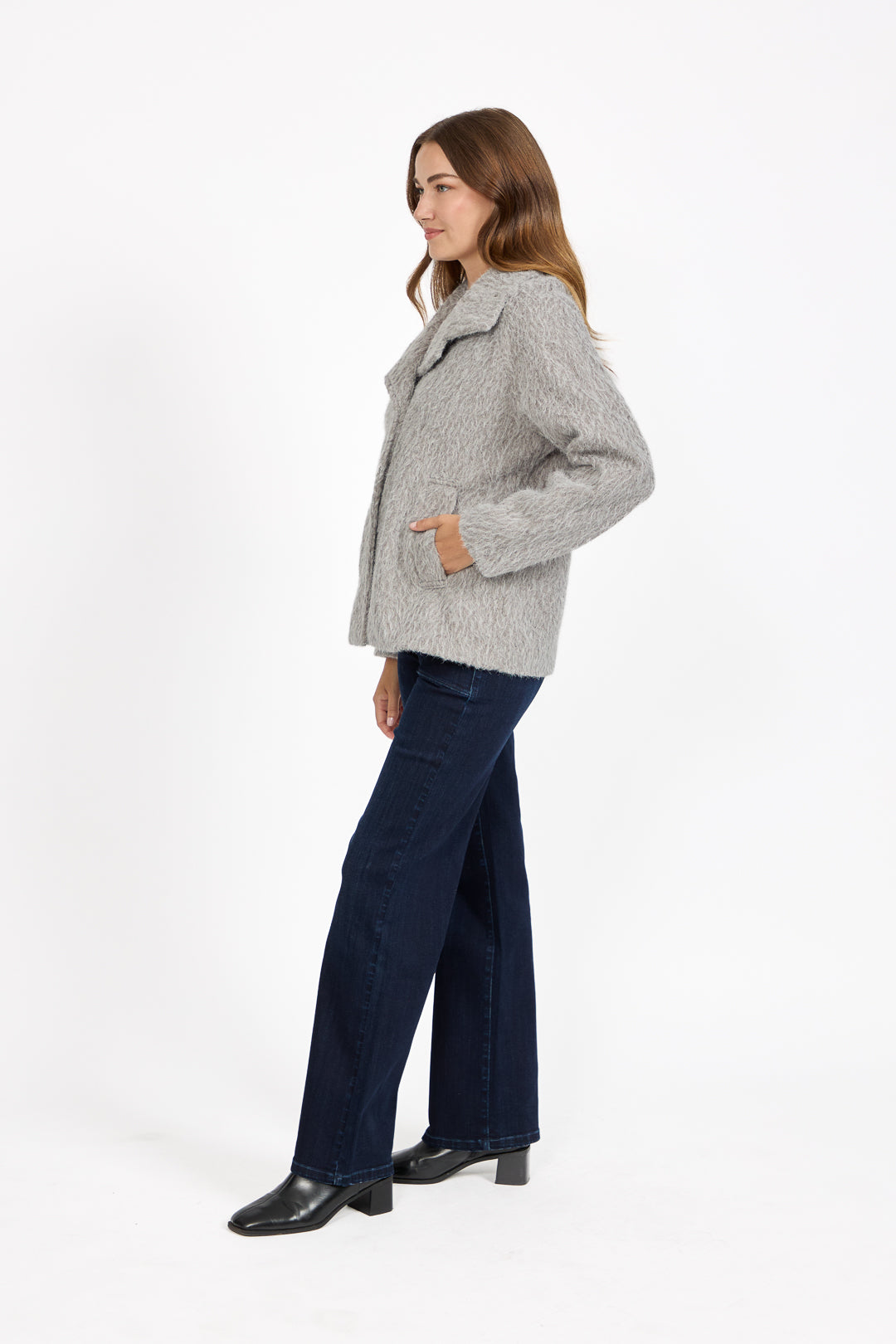 Faux Fur Fluffy Boxy Jacket