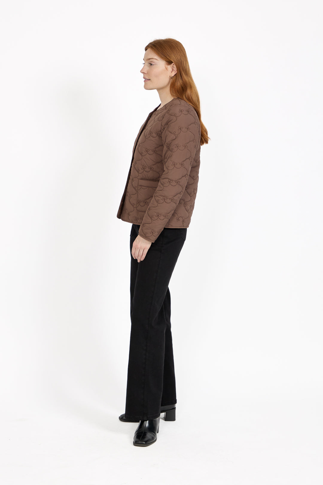 Embroidered Quilted Boxy Jacket