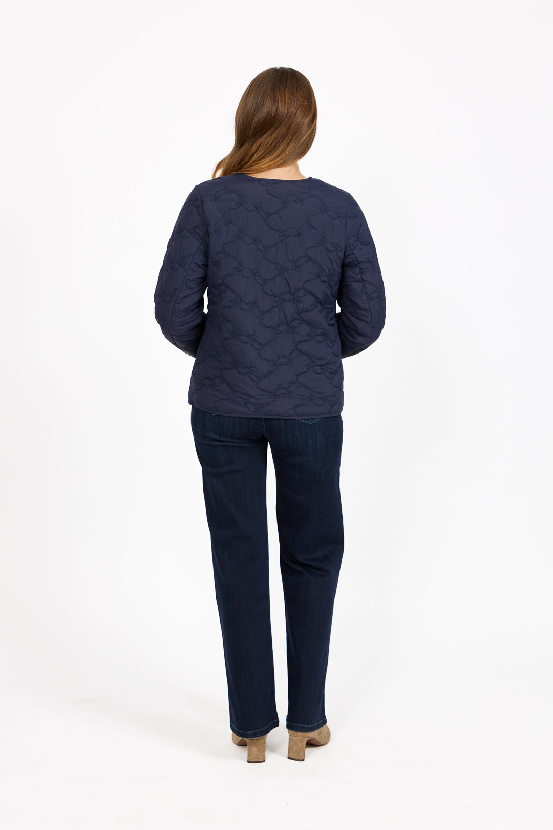 Embroidered Quilted Boxy Jacket