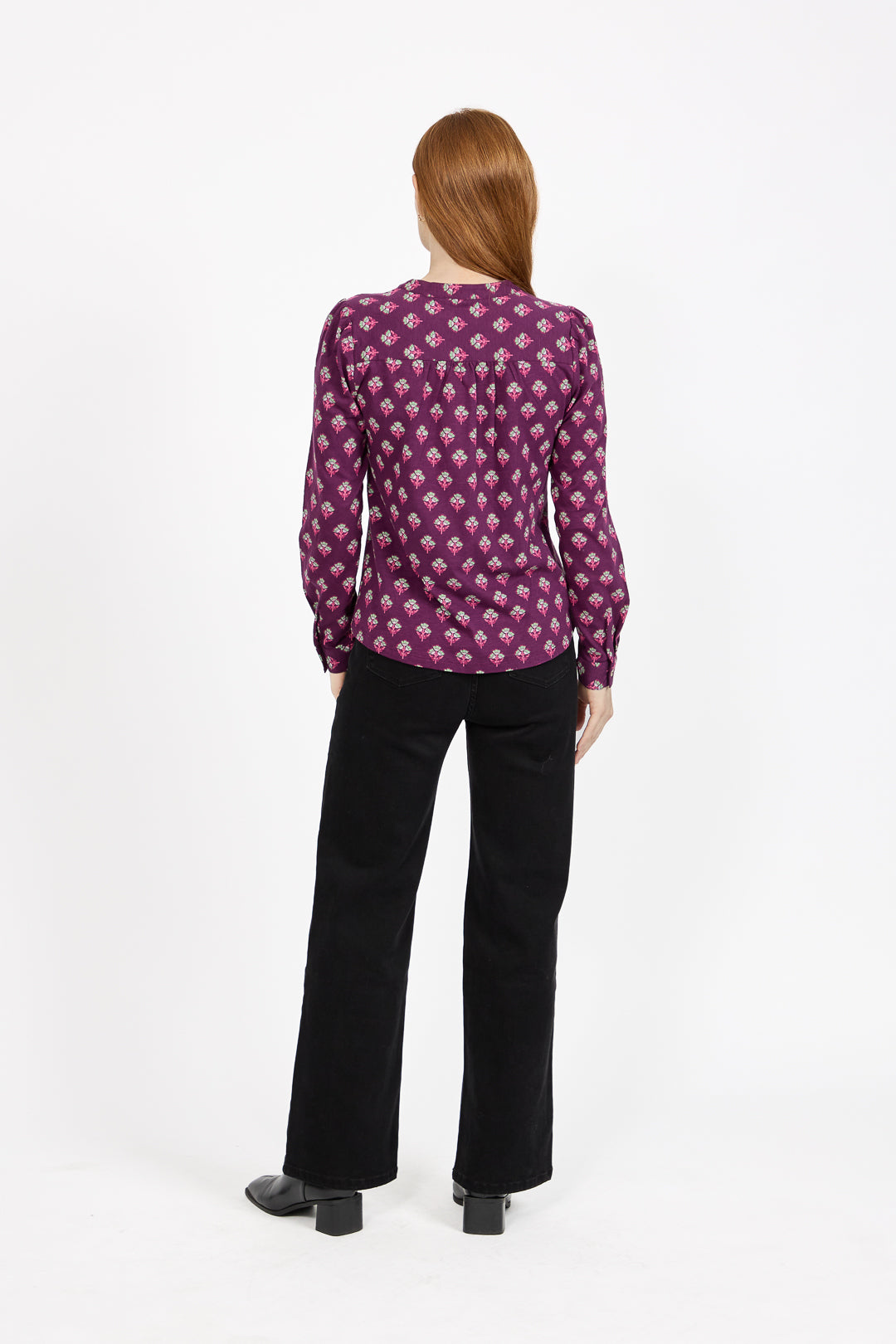 Leaf Print Cotton Shirt