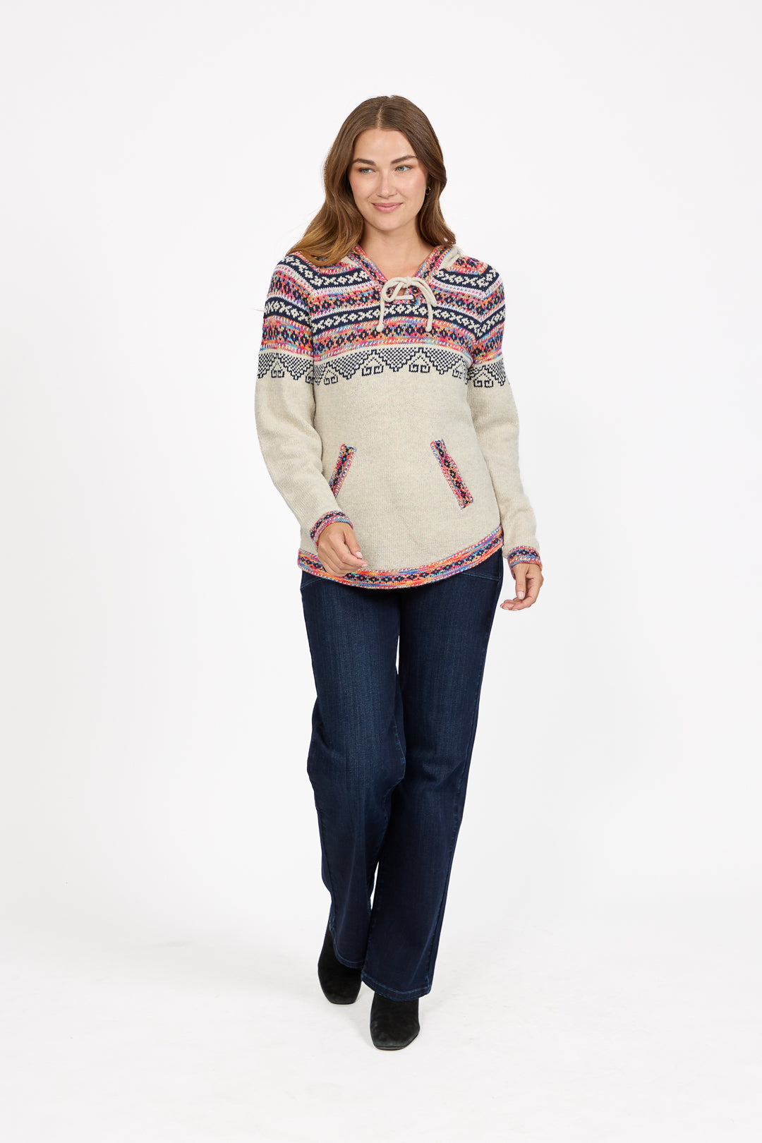 Fair Isle Hooded Jumper