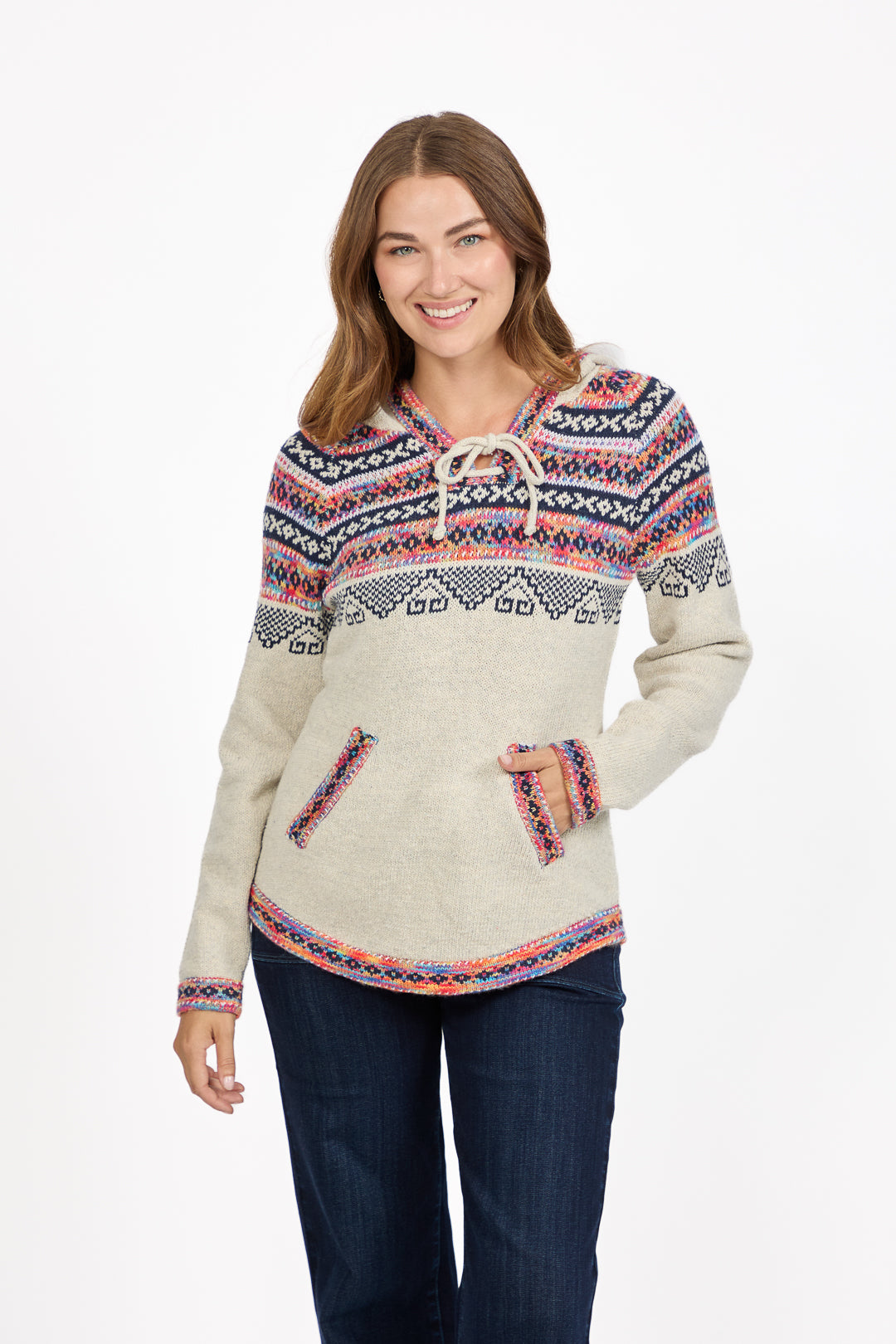 Fair Isle Hooded Jumper