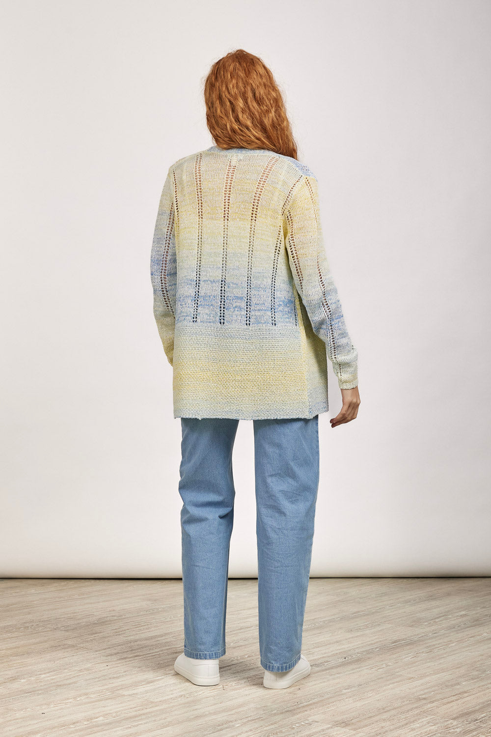 Space Dye Pointelle Cardigan