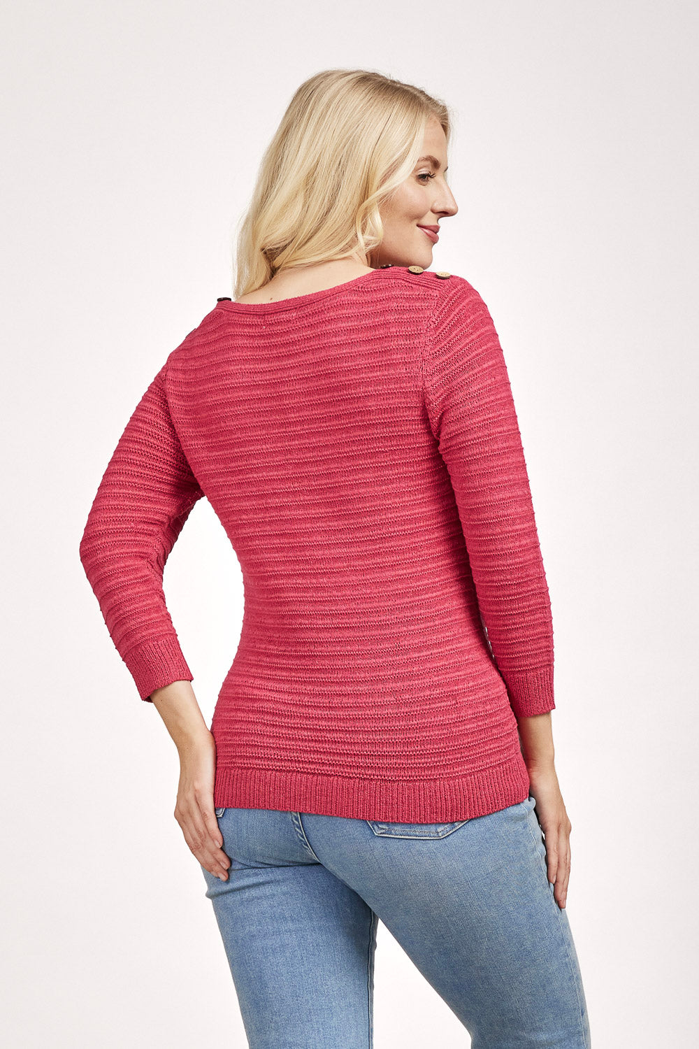 Boat Neck Tape Yarn Jumper