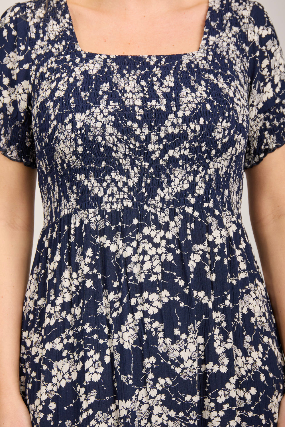 Leaf Print Maxi Dress