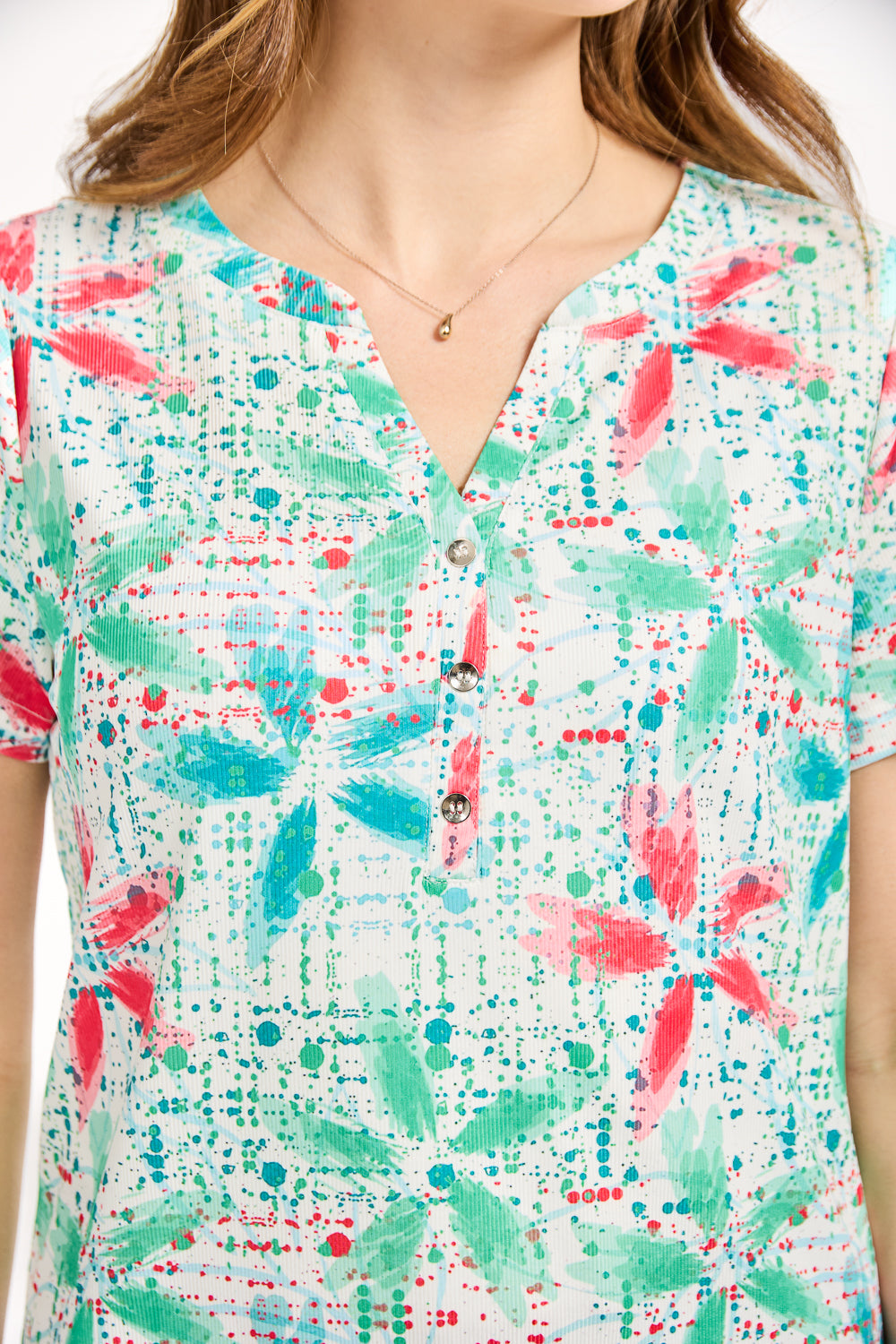 Floral Splash Print Top