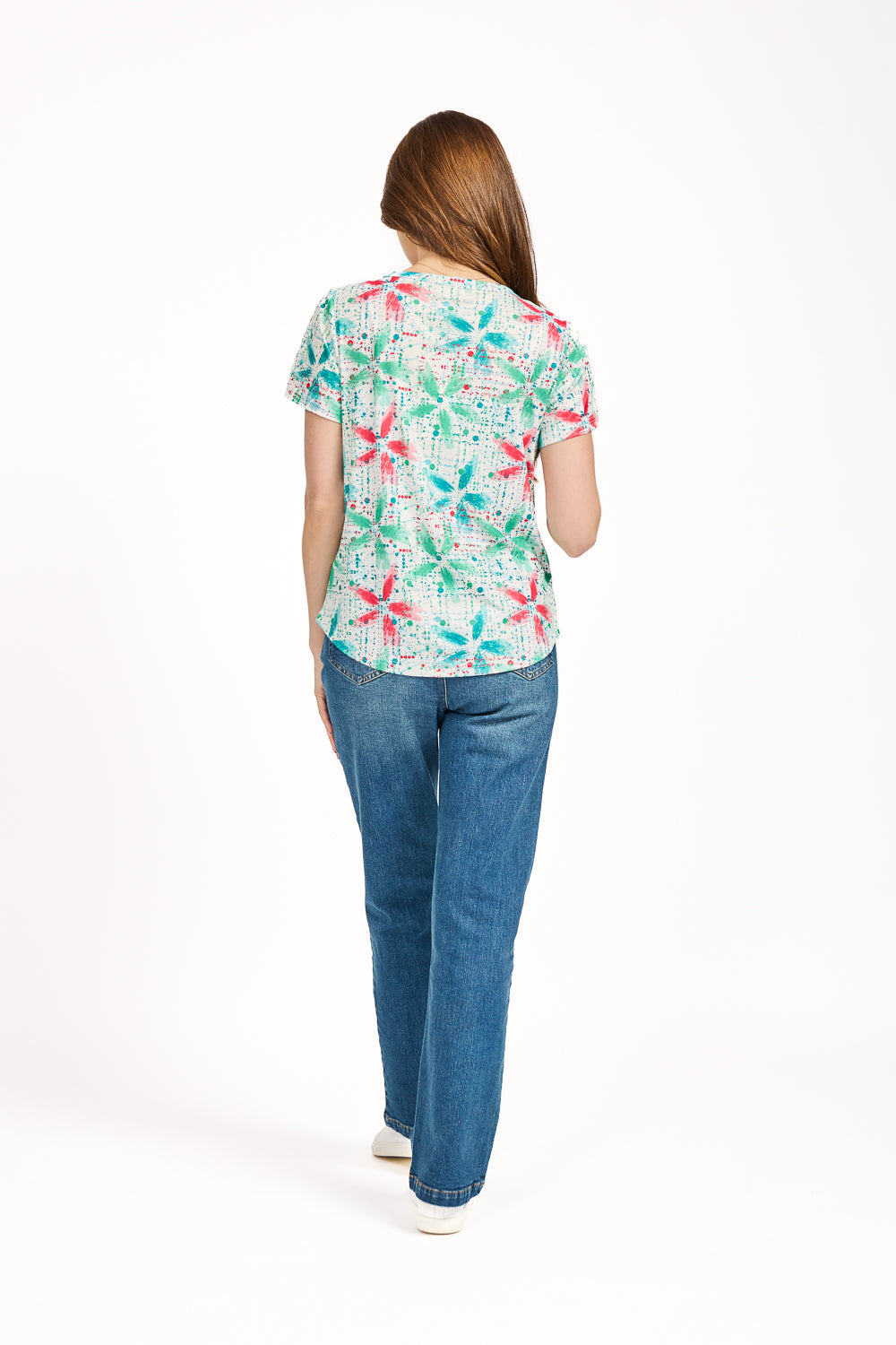 Floral Splash Print Top
