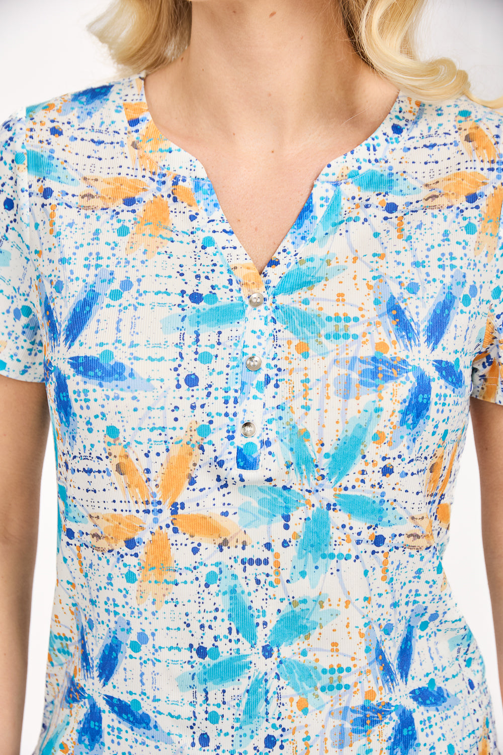 Floral Splash Print Top