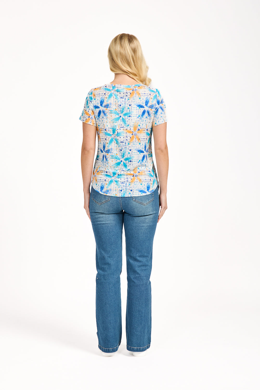 Floral Splash Print Top