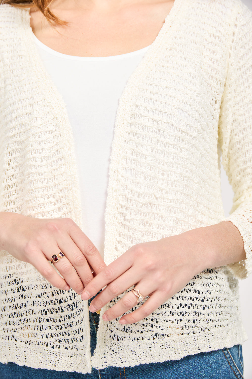 Popcorn Knit Shrug