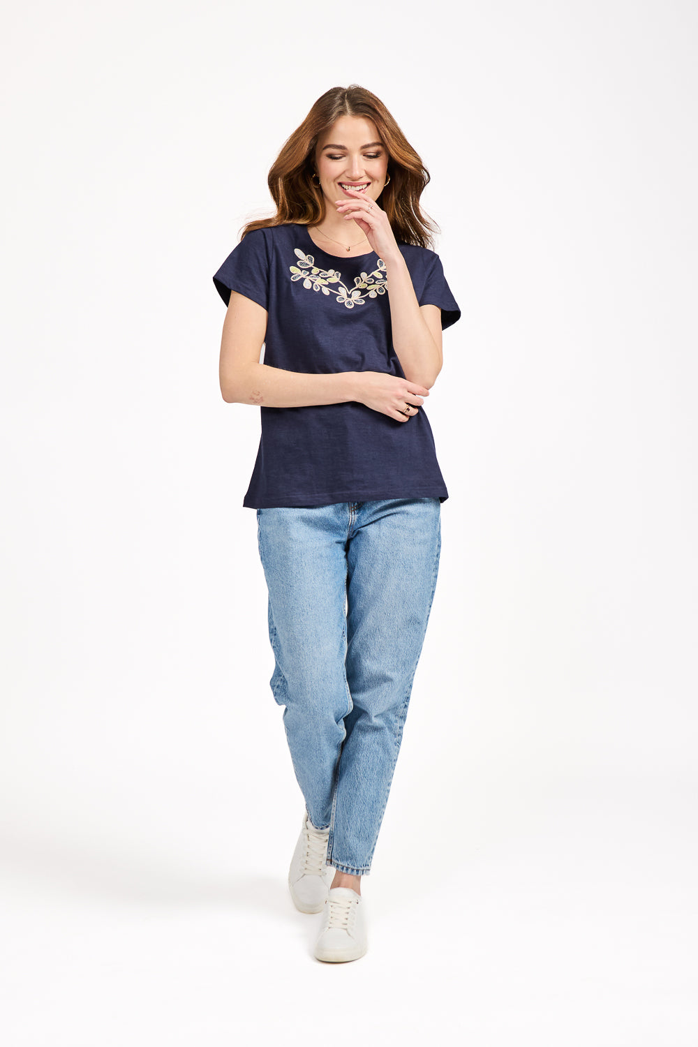 Beaded Floral Embroidered Top