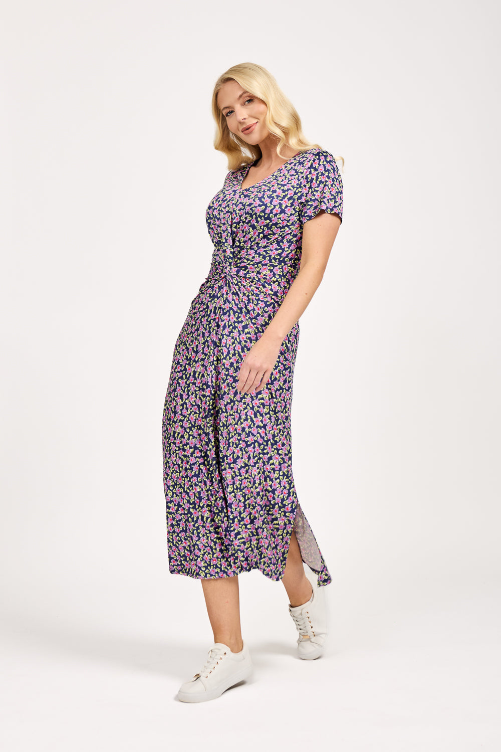 Floral Print Knot Dress