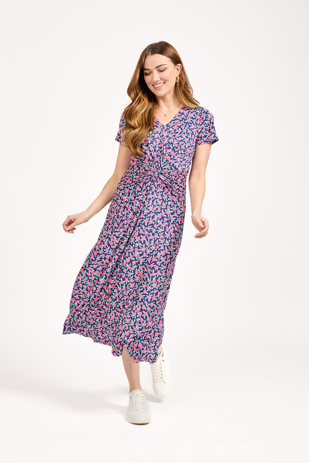 Floral Print Knot Dress