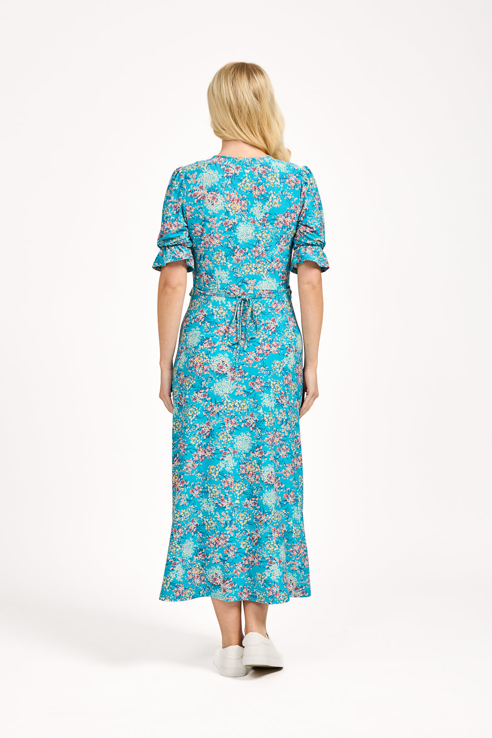 Ditsy Print Tie Front Dress