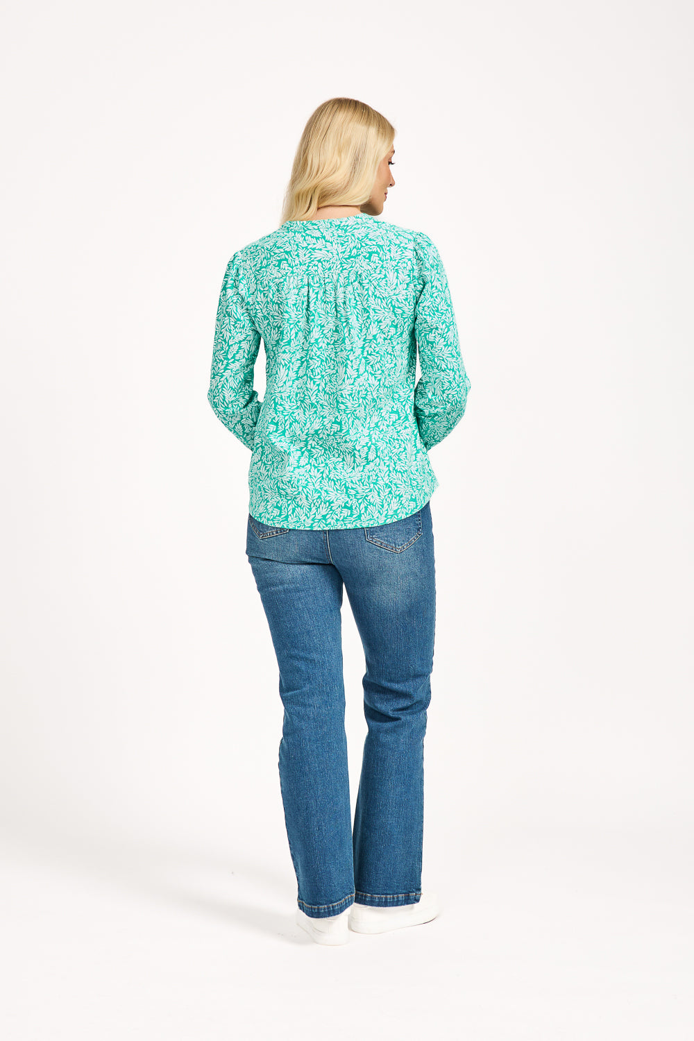 Leaf Print Cotton Shirt