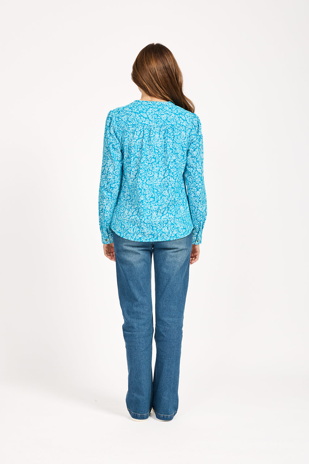Leaf Print Cotton Shirt