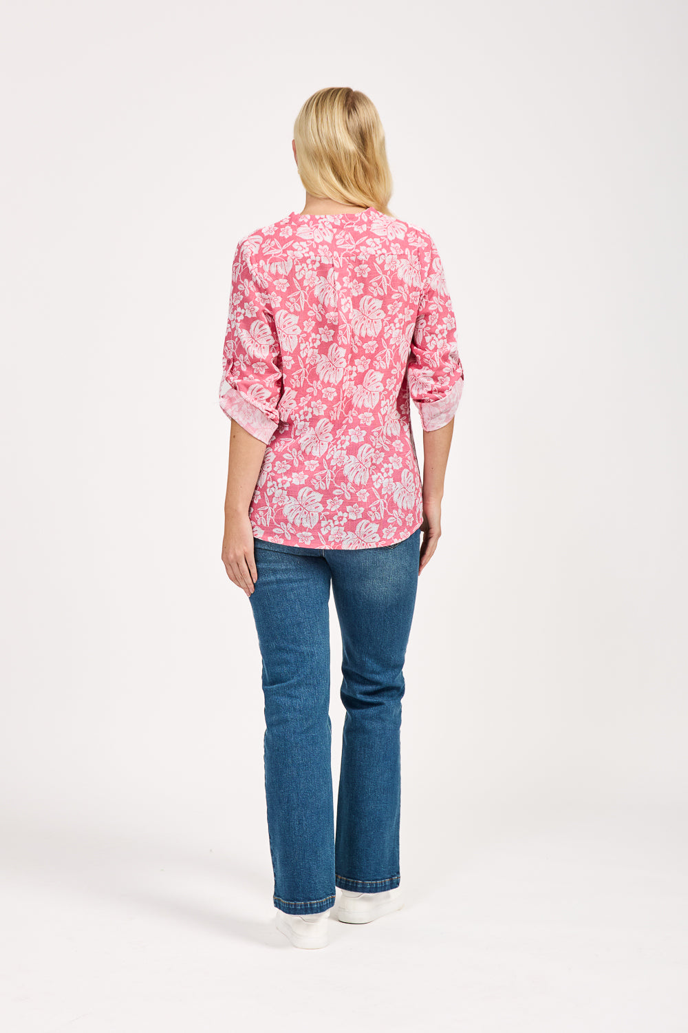 Leaf Print Cotton Shirt