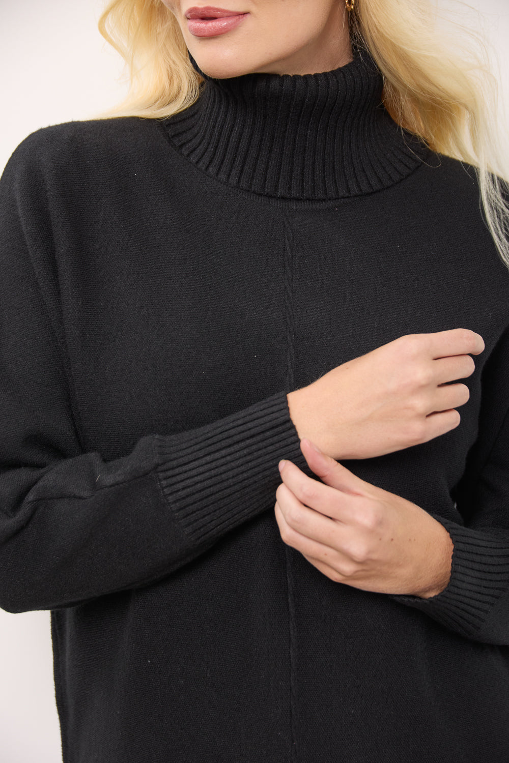 Roll Neck Batwing Jumper