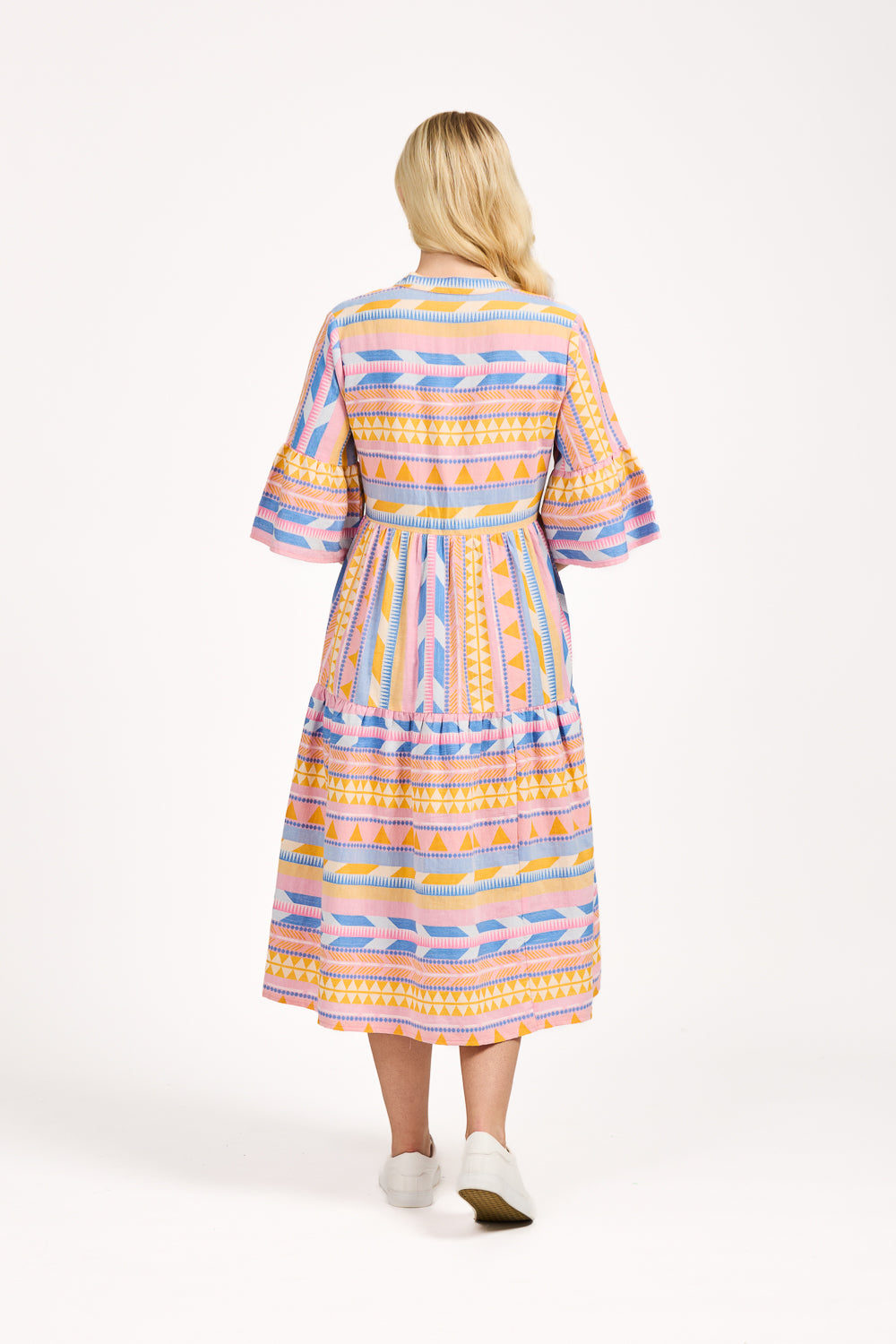 Aztec Print Midi Dress