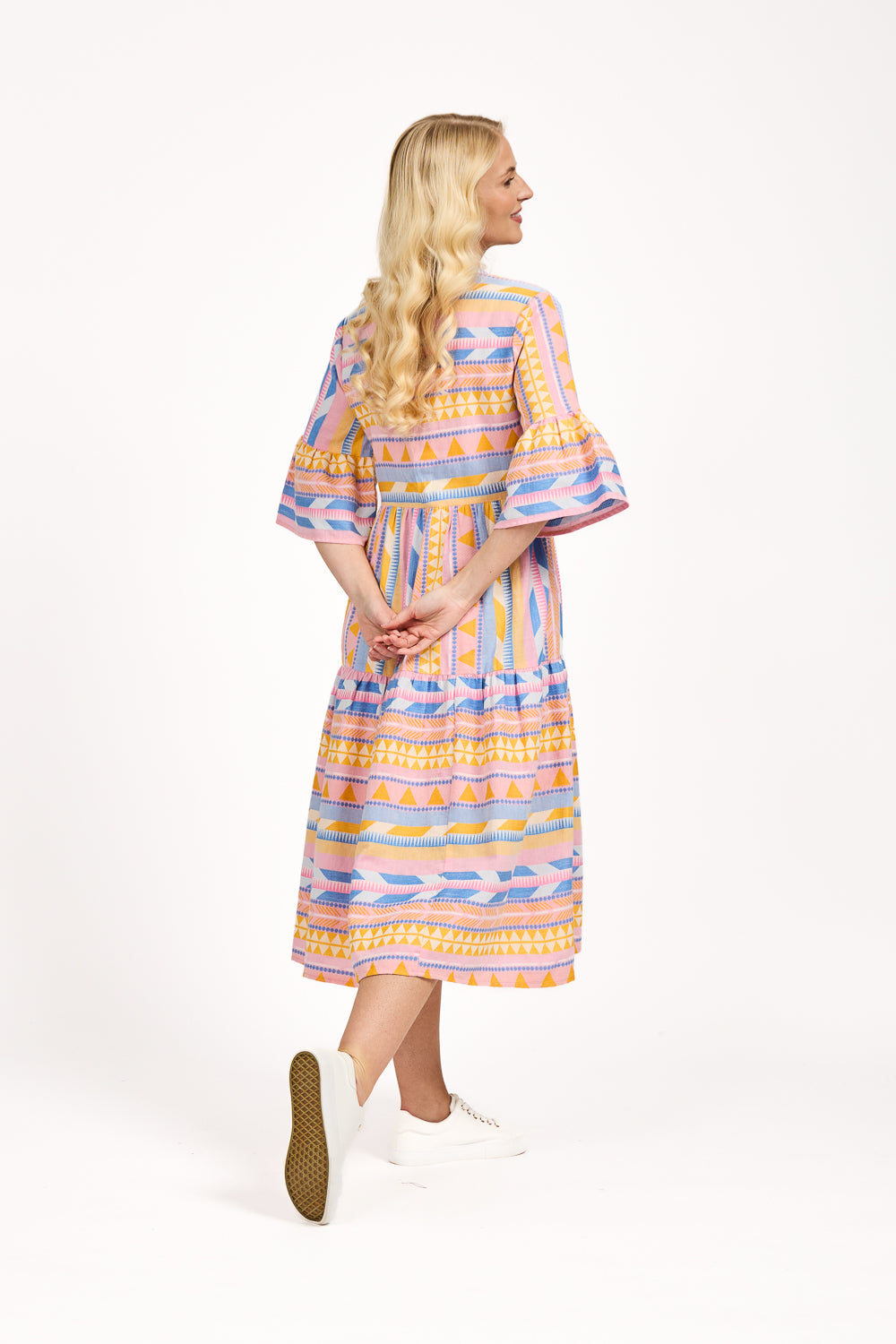 Aztec Print Midi Dress