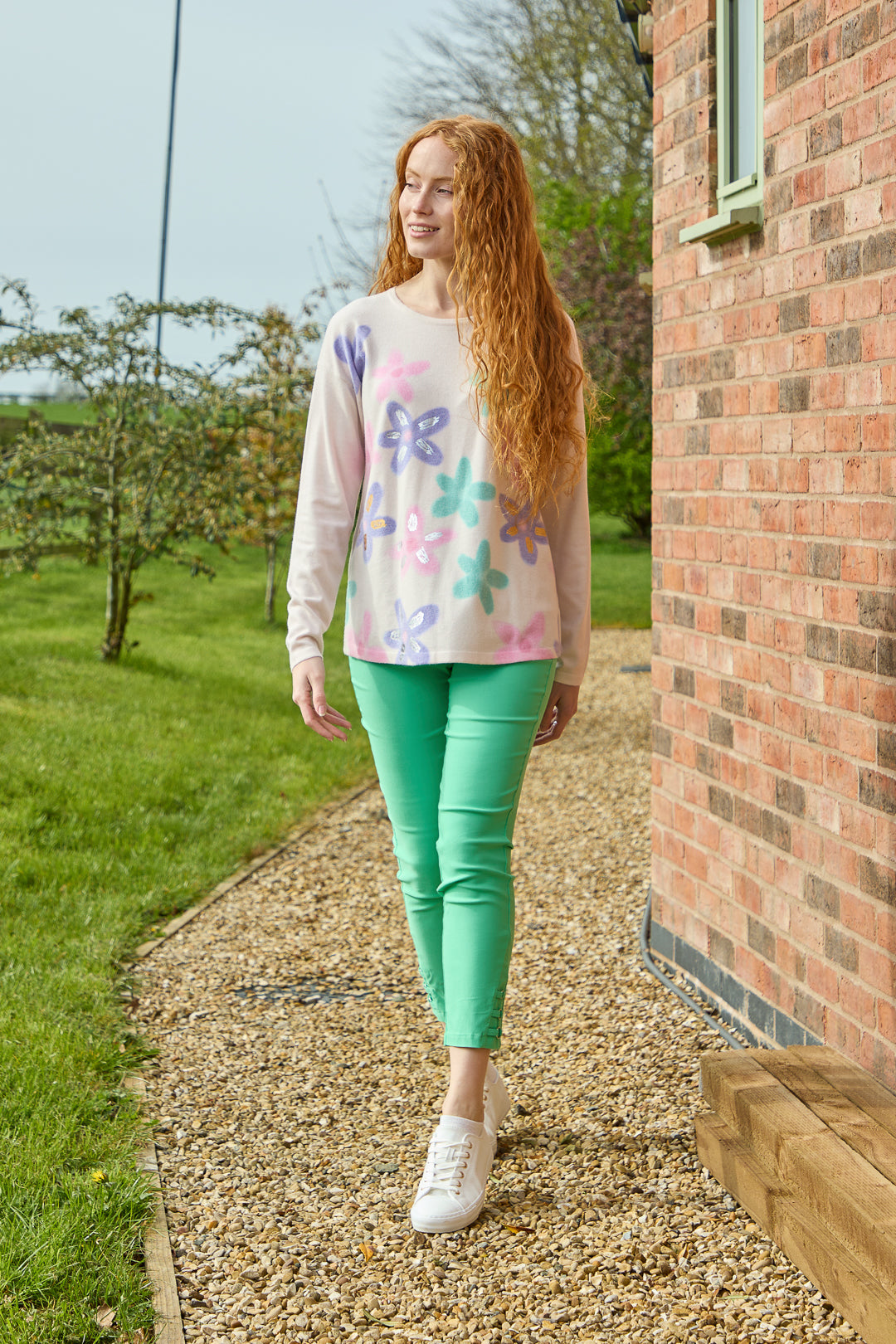 Eyelet Detailed Bengaline Stretch Trousers