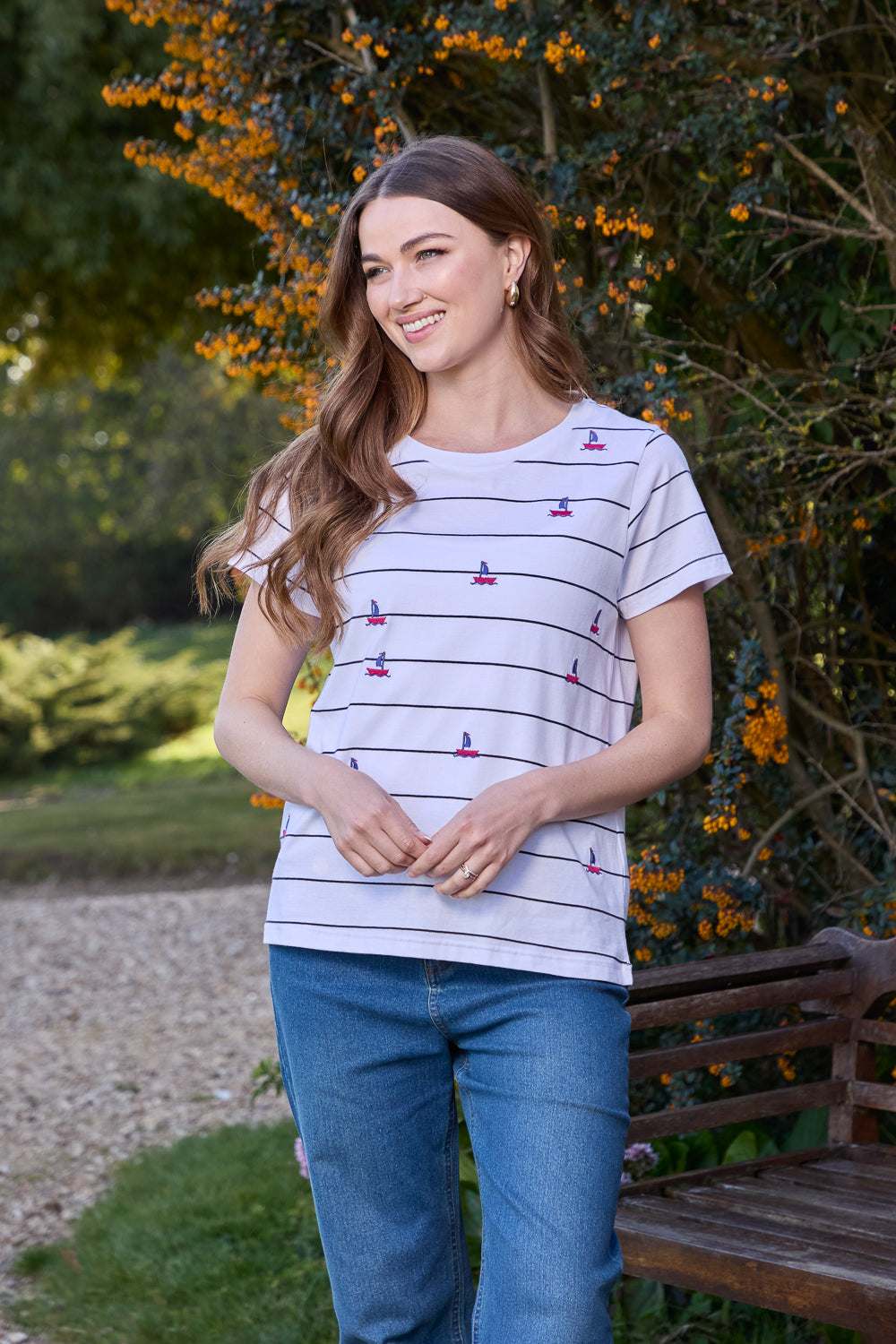 Shell Foil Print Top