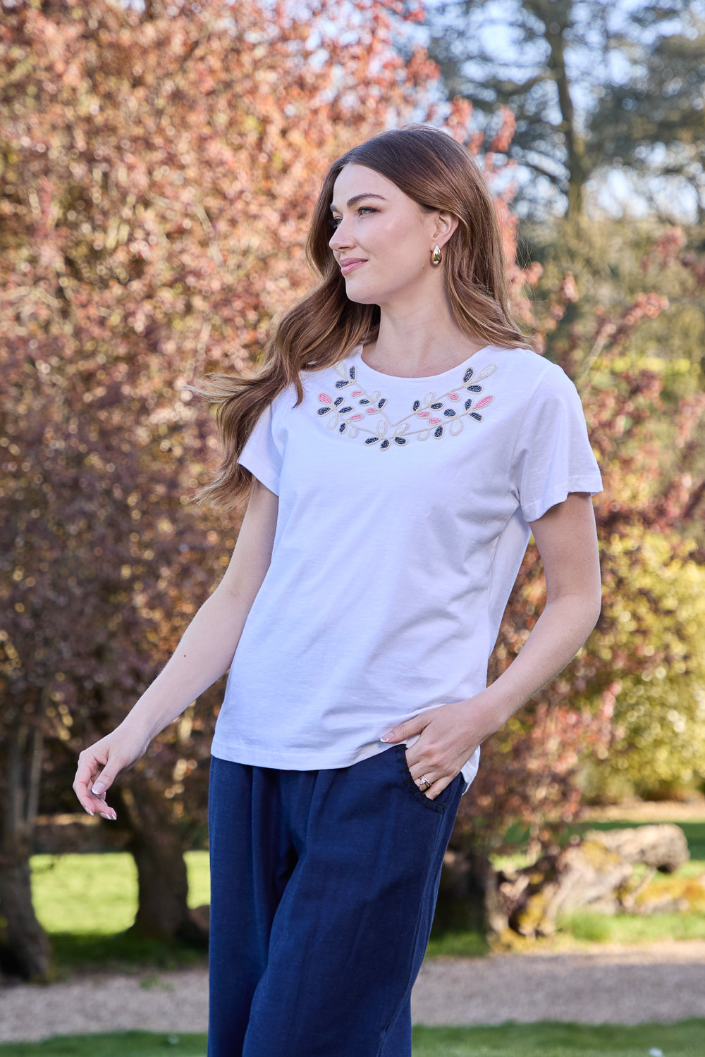 Beaded Floral Embroidered Top