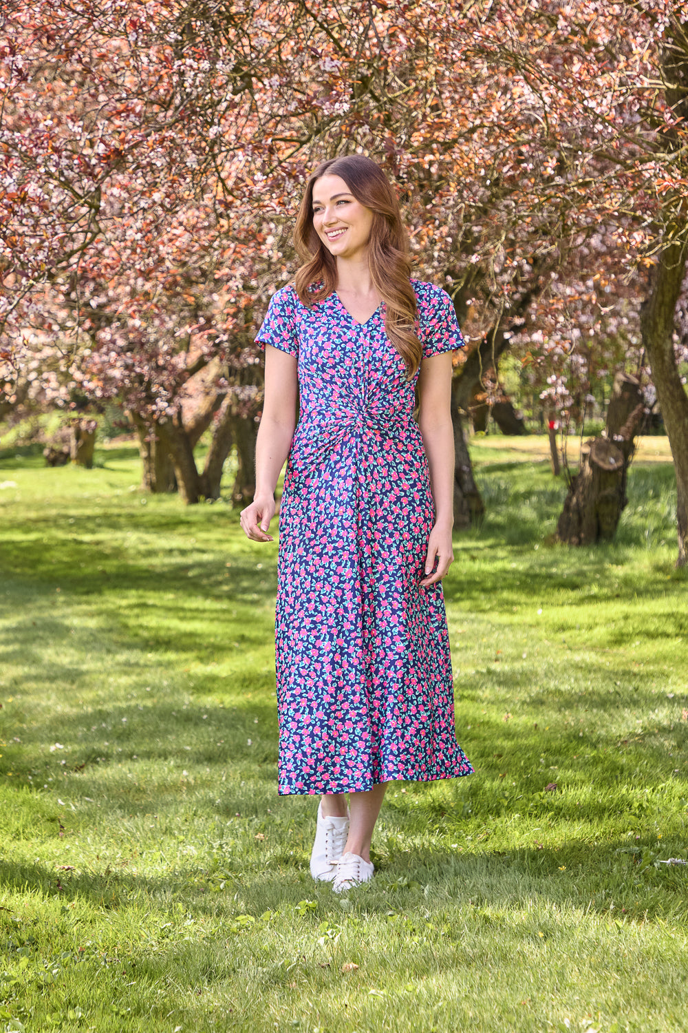 Floral Print Knot Dress