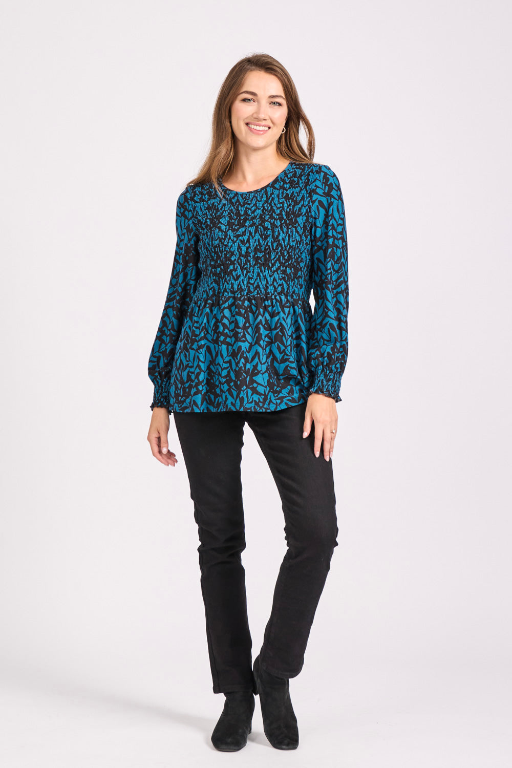 Leaf Print Soft Touch Tunic