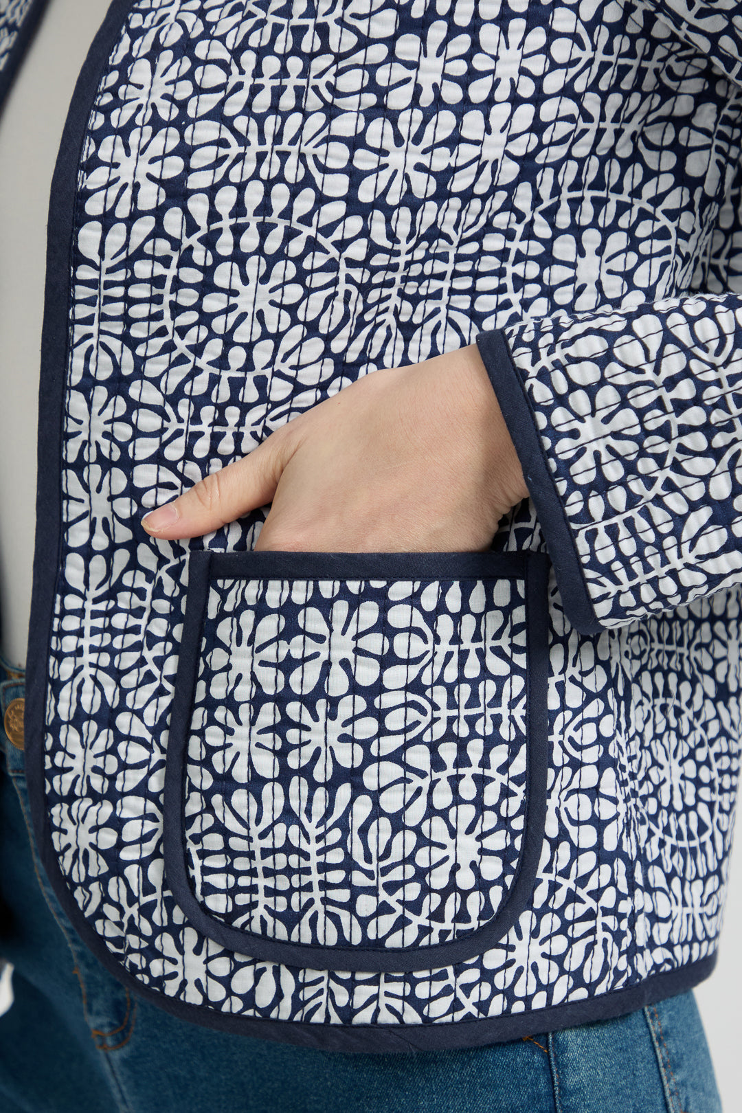 Floral Print Quilted Jacket