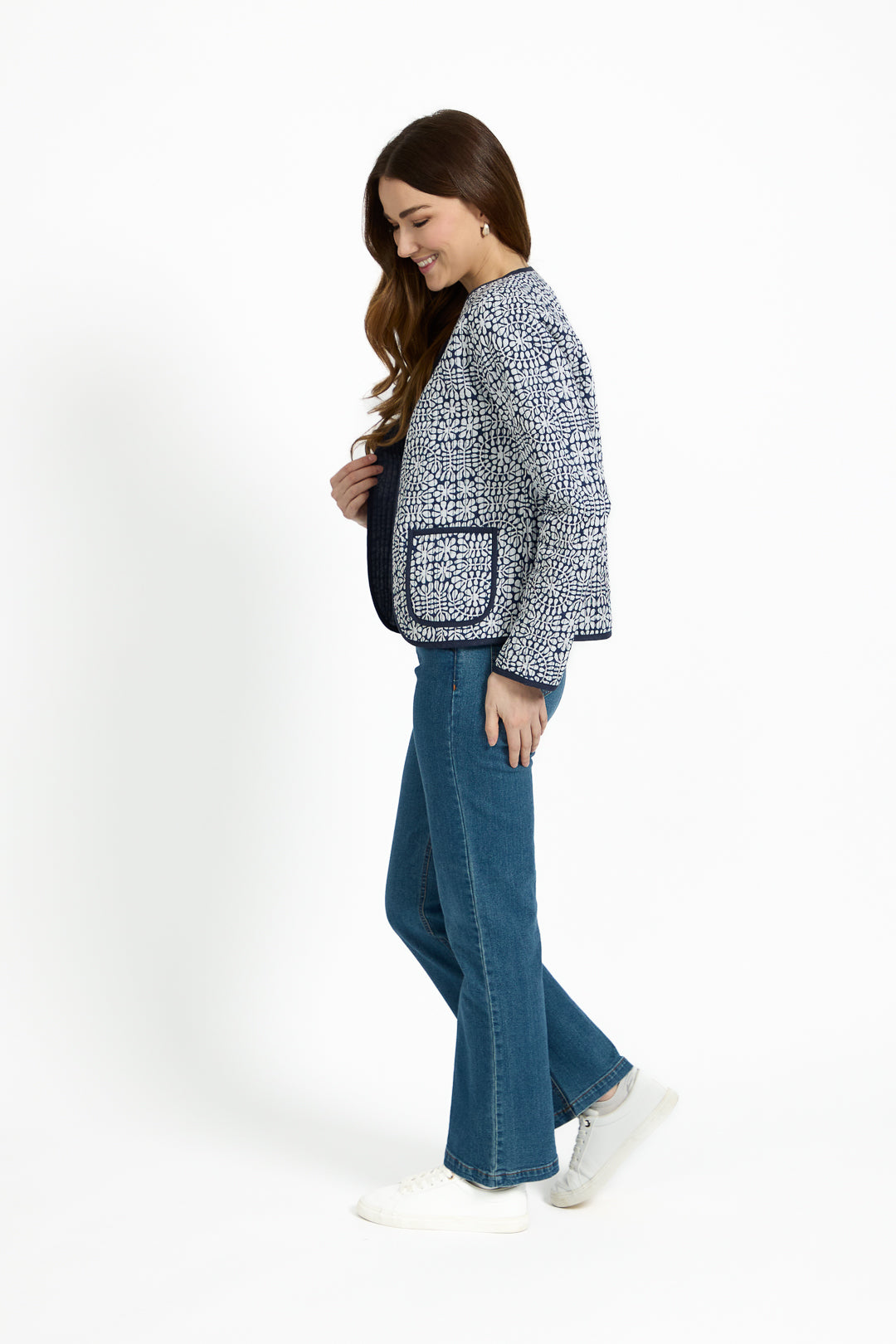 Floral Print Quilted Jacket