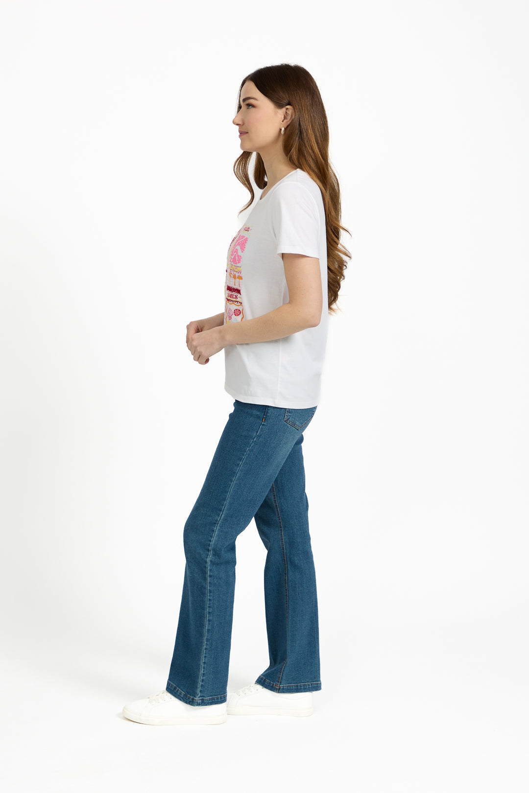 Holiday Mode Embellished Embroidered Cotton T-Shirt