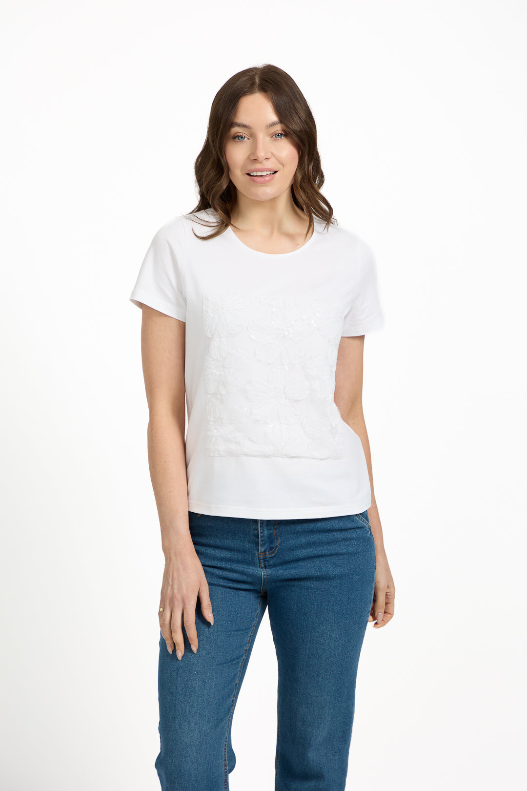 Flower Appliqué Top