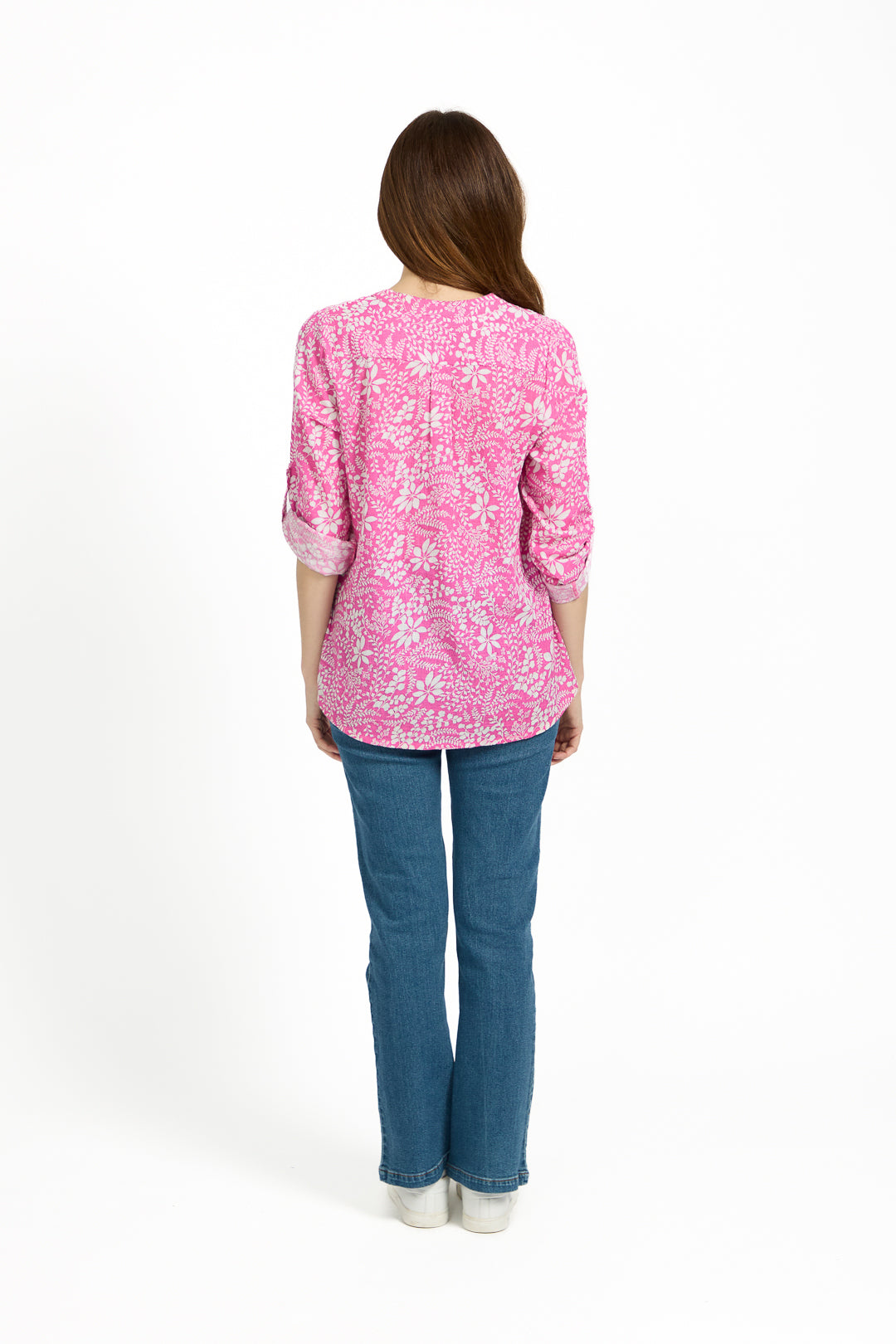 Leaf Print Cotton Shirt
