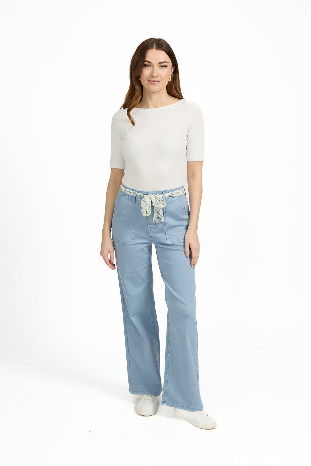 Cargo Trousers with Scarf Belt