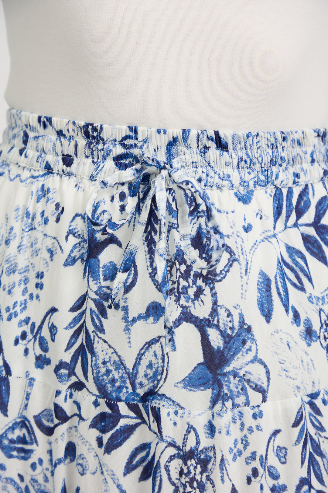 Floral Print Tiered Maxi Skirt