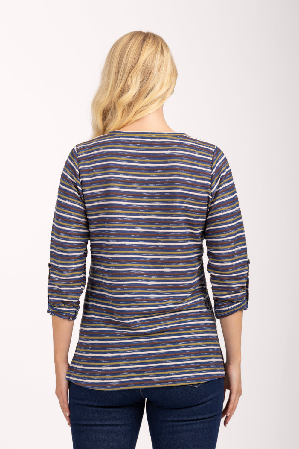 Stripe Notch Neck Top