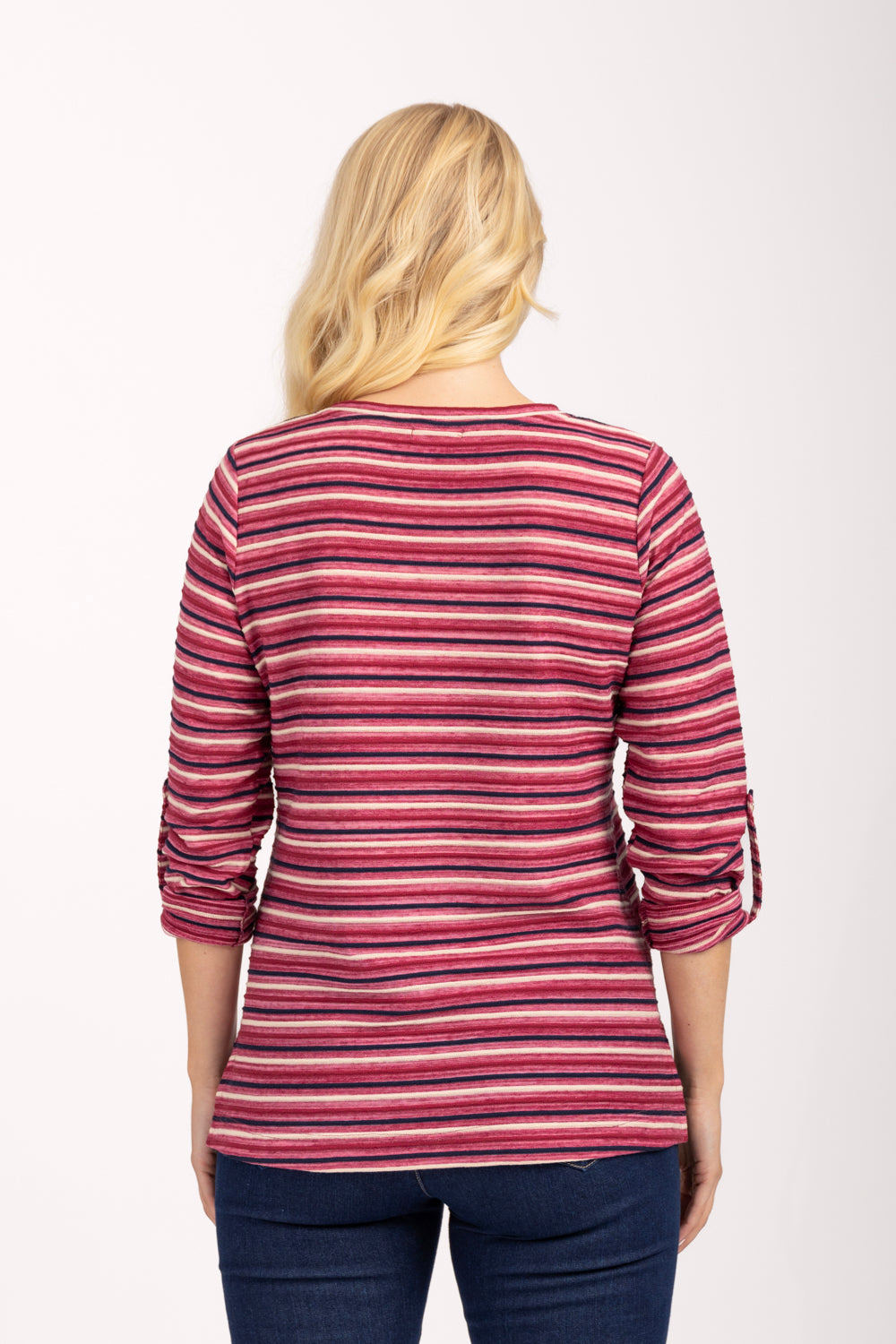 Stripe Notch Neck Top