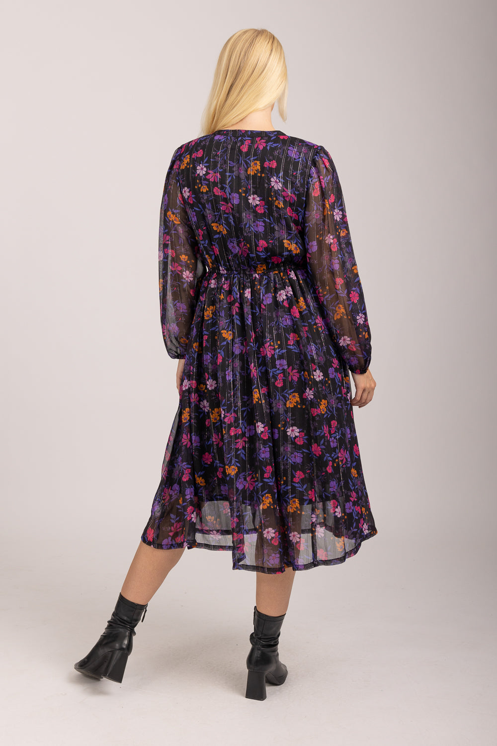 Floral Lurex Dress