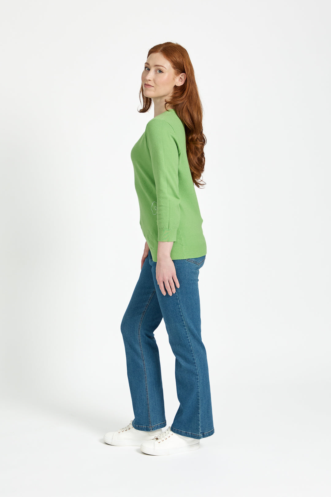 Floral Sequin Embellished Knitted Jumper