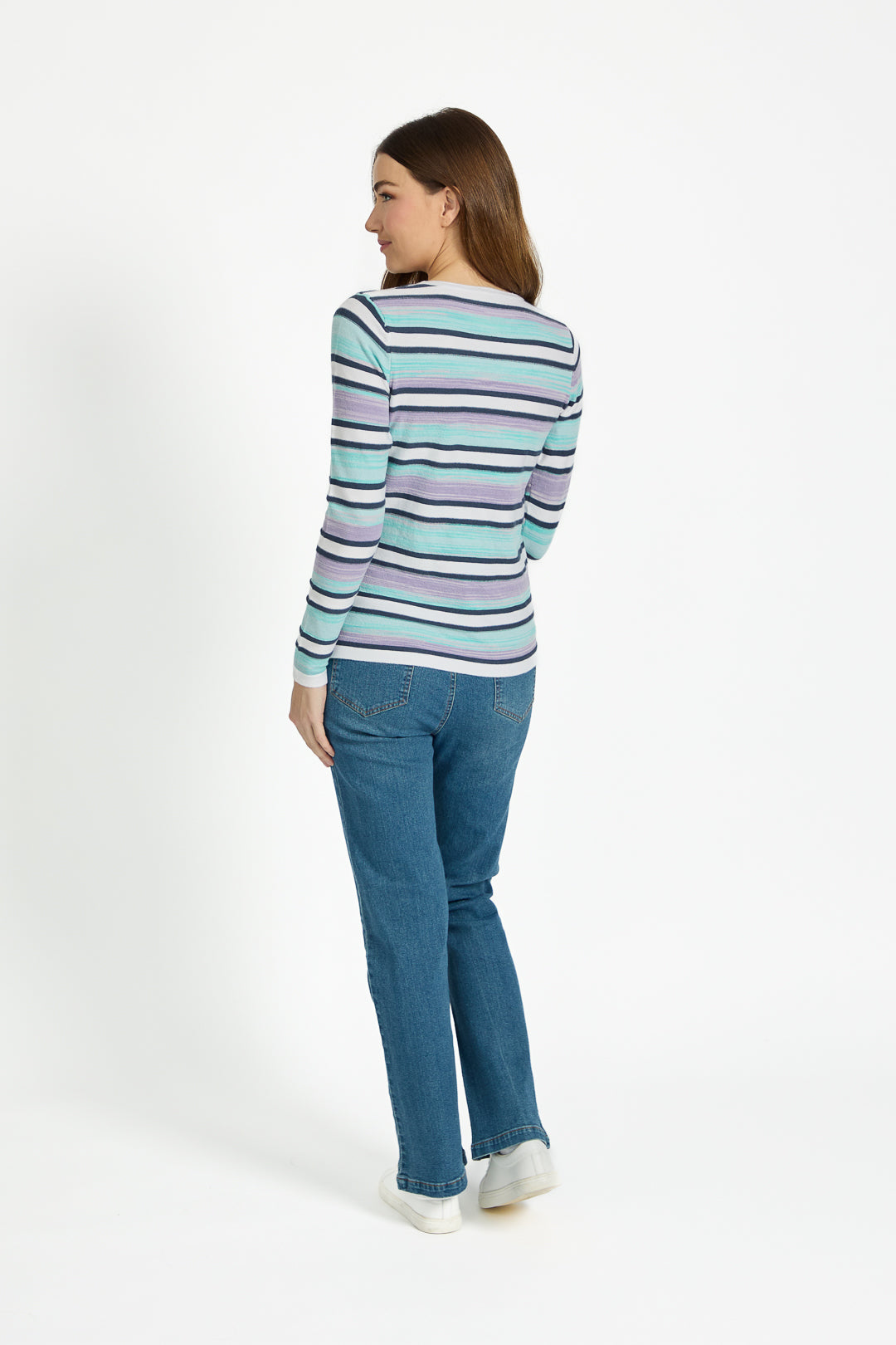 Space Dye Striped Jumper