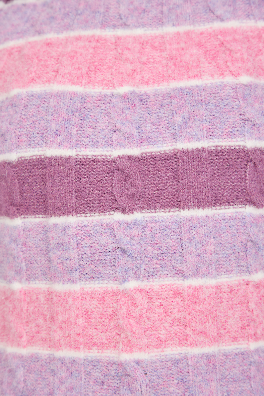 Cable-Knit Stripe Jumper