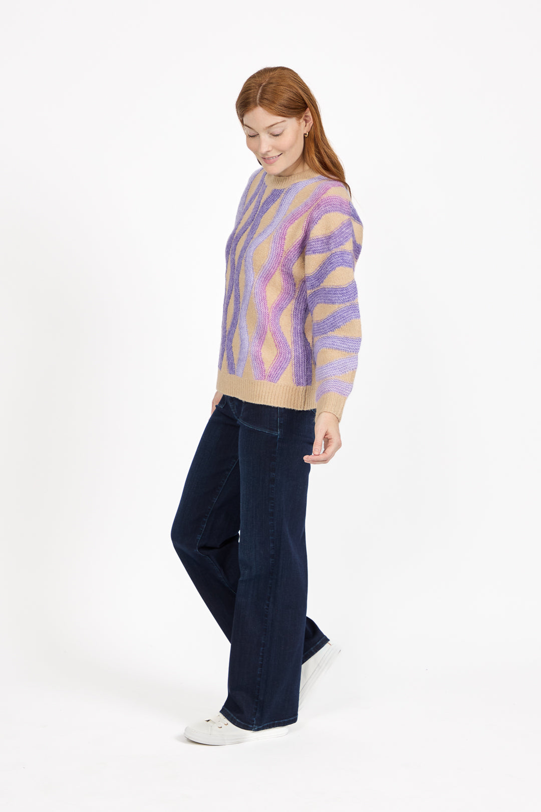 Wavy Stitch Knit Jumper