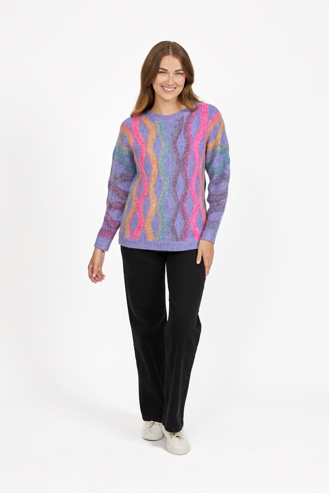 Wavy Stitch Knit Jumper